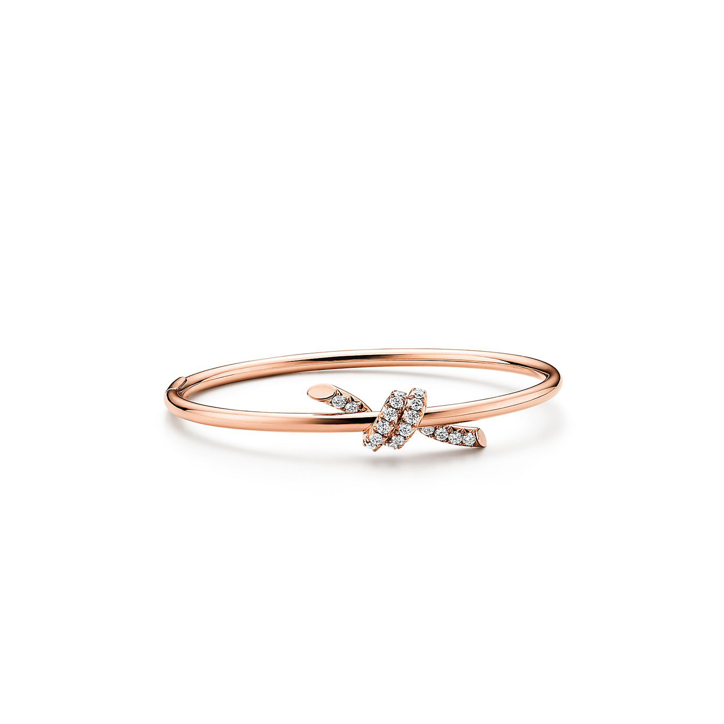 TIFFANY WIRE BANGLE IN ROSE GOLD WITH DIAMONDS 69345034